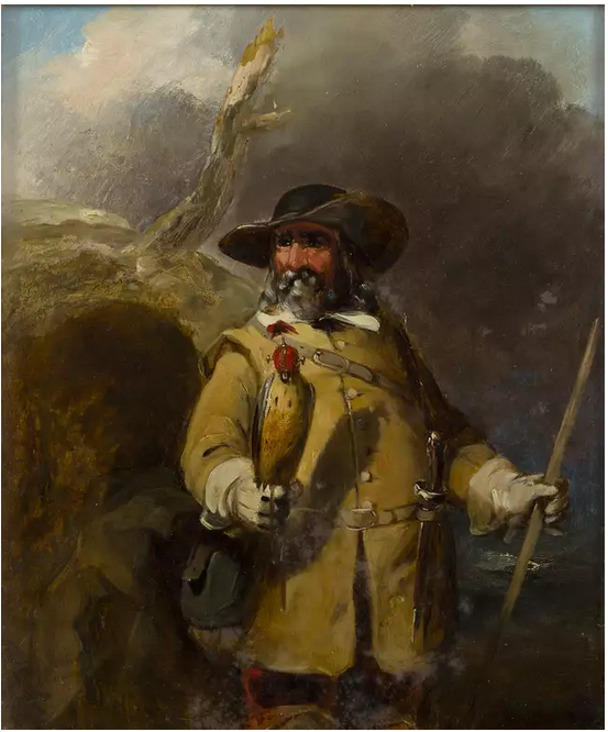 George Cattermole, RWS, British 1800-1868- The Falconer